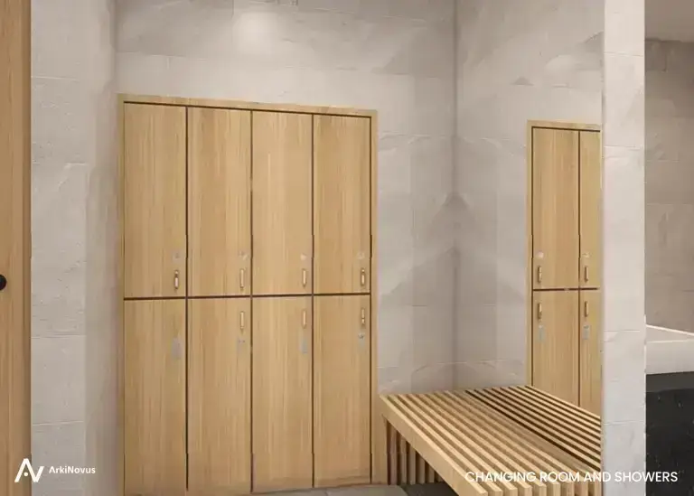 Int'l Agency Gym and Roof Deck Expansion - Shower and Changing Rooms